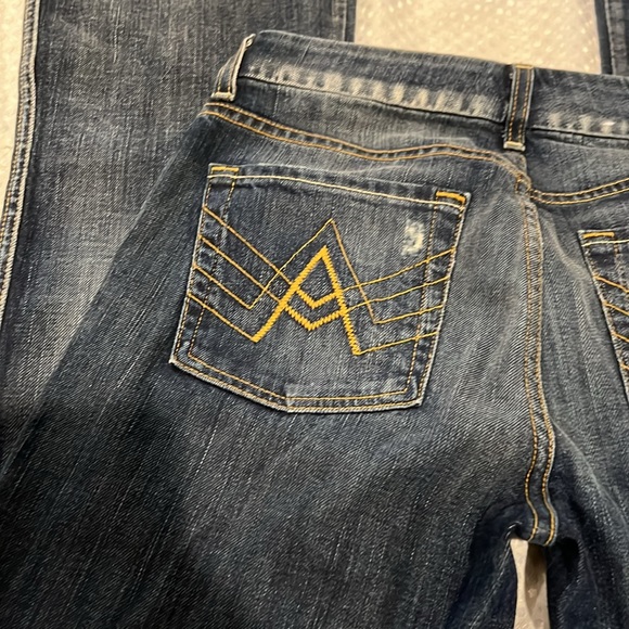 7FOR ALL MANKIND A POCKET FLARE DISTRESSED JEANS 27 - Picture 7 of 9